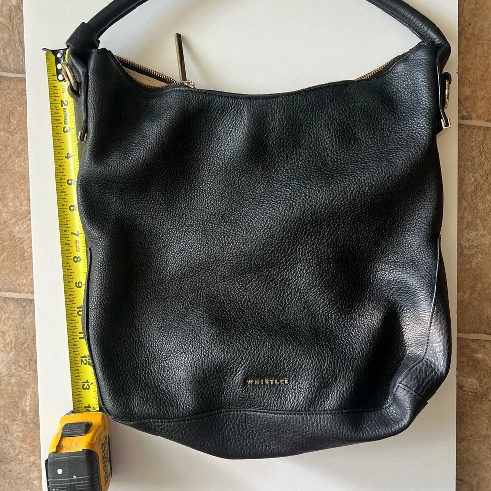 Whistles Black Leather Shoulder Bag